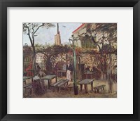 Framed Pleasure Gardens at Montmartre, 1886