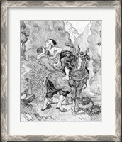 Framed Good Samaritan, after Delacroix, 1890