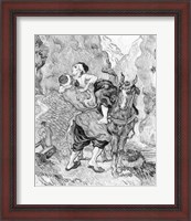 Framed Good Samaritan, after Delacroix, 1890