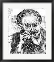 Framed Man with the Pipe, Portrait of Doctor Paul Gachet