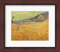 Framed Wheatfield with Reaper, 1889