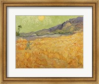 Framed Wheatfield with Reaper, 1889