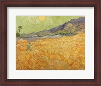 Framed Wheatfield with Reaper, 1889