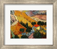 Framed Landscape with House and Ploughman, 1889