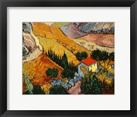 Framed Landscape with House and Ploughman, 1889