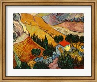 Framed Landscape with House and Ploughman, 1889