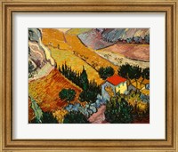 Framed Landscape with House and Ploughman, 1889