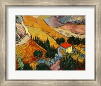 Framed Landscape with House and Ploughman, 1889