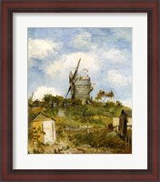 Framed Le Moulin de Blute-Fin, Montmartre, 1886