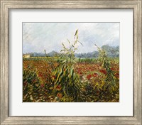 Framed Corn Fields and Poppies, 1888