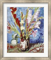 Framed Vase with Gladioli