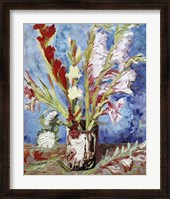 Framed Vase with Gladioli