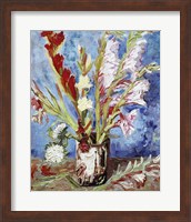 Framed Vase with Gladioli