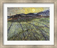 Framed Enclosed field with rising sun, 1889