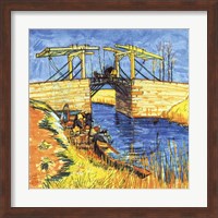 Framed Le Pont de Langlois a Arles, 1888