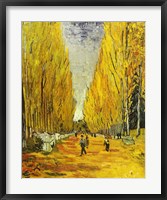 Framed L'Allee des Alyscamps, Arles, 1888