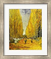 Framed L'Allee des Alyscamps, Arles, 1888