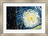 Framed Starry Night, June 1889 Detail D