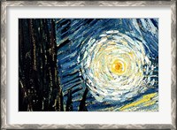 Framed Starry Night, June 1889 Detail D