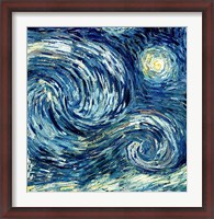 Framed Starry Night, June 1889 Detail B