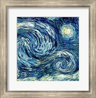 Framed Starry Night, June 1889 Detail B