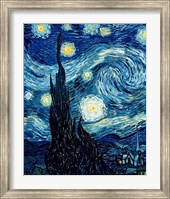 Framed Starry Night, June 1889 Detail A