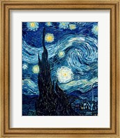 Framed Starry Night, June 1889 Detail A