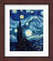 Framed Starry Night, June 1889 Detail A