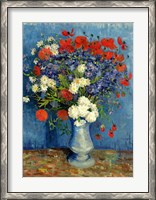 Framed Still Life: Vase with Cornflowers and Poppies, 1887