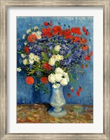 Framed Still Life: Vase with Cornflowers and Poppies, 1887