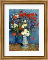 Framed Still Life: Vase with Cornflowers and Poppies, 1887