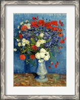 Framed Still Life: Vase with Cornflowers and Poppies, 1887