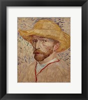 Framed Self Portrait with Straw Hat, 1887