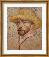 Framed Self Portrait with Straw Hat, 1887