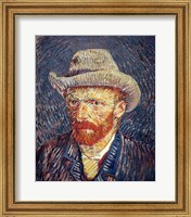 Framed Self Portrait with Felt Hat