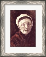 Framed Head of an old woman in a Scheveninger Cap