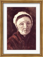 Framed Head of an old woman in a Scheveninger Cap