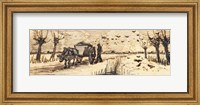 Framed Ox-Cart in the Snow