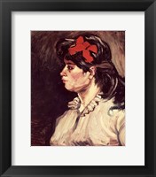 Framed Portrait of a Woman with a Red Ribbon, 1885