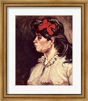 Framed Portrait of a Woman with a Red Ribbon, 1885