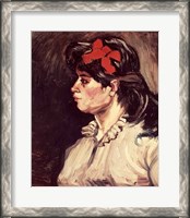 Framed Portrait of a Woman with a Red Ribbon, 1885