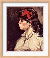 Framed Portrait of a Woman with a Red Ribbon, 1885