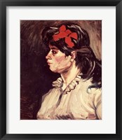 Framed Portrait of a Woman with a Red Ribbon, 1885