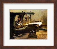 Framed Weaver at the Loom, Facing Right, 1884