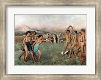 Framed Young Spartans Exercising, c.1860