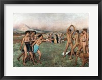 Framed Young Spartans Exercising, c.1860