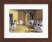 Framed Dance Foyer at the Opera on the rue Le Peletier, 1872
