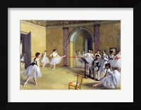The Dance Foyer at the Opera on the rue Le Peletier, 1872 Framed Print