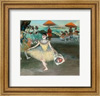 Framed Dancer with bouquet, curtseying, 1877