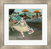 Framed Dancer with bouquet, curtseying, 1877